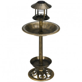 Fågelbad på Fot Vintage Design 50 x 50 x 110 cm Bronsfärg
