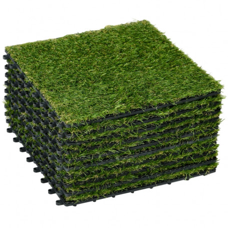 Gräsmatta 30 x 30 cm x 10 st, 6,5 K fibrer/m²