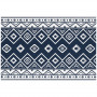 Utematta 182 x 274 x 0,3 cm Geometrisk Mörkblå - Vit