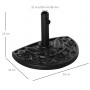 Parasollfot Halvrund Cement Ø35/38/48mm Blomsterdesign