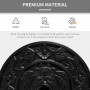 Parasollfot Halvrund Cement Ø35/38/48mm Blomsterdesign