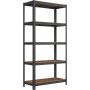 Heavy-Duty Förvaringshylla 90 x 40 x 180 cm 875 kg 5 Hyllor, Vintage Brun