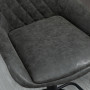2-pack Barstol Höjdjusterbar Läder Vintage Grå - Svart