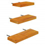 Vägghyllor 3-set Brun 30/40/50 cm