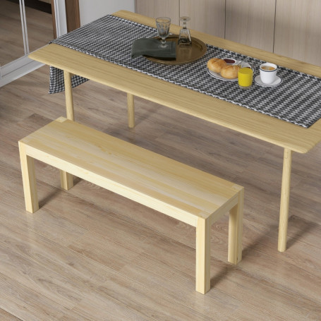 Bänk i Trä 3-sits 120 x 33 x 45 cm Natur