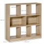 Bokhylla 8 Kuber Ek 97,5 x 30 x 100 cm