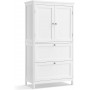 Förvaringsskåp med 2 Stora Lådor, Skåp, Vit