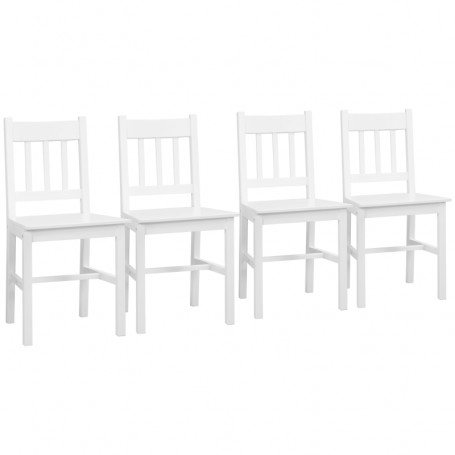 Matstolar 4-pack Klassisk Trä Vit