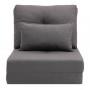Bäddfåtölj 3-i-1 Design 60 x 80 x 56 cm Mörkgrå