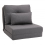 Bäddfåtölj 3-i-1 Design 60 x 80 x 56 cm Mörkgrå