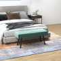 Sittbänk - Sängbänk 100 x 36 x 45 cm Sammet Grön