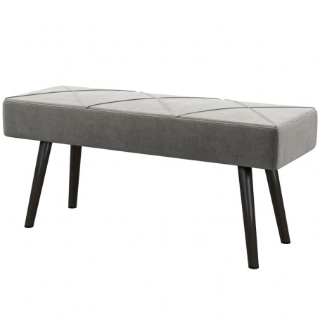 Sittbänk - Sängbänk 100 x 36 x 45 cm Sammet Grå