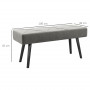Sittbänk - Sängbänk 100 x 36 x 45 cm Sammet Grå