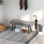 Sittbänk - Sängbänk 100 x 36 x 45 cm Sammet Grå