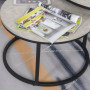 Soffbord Set 2 st Rund Grå industriell design, 78,5 - 59 cm