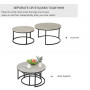 Soffbord Set 2 st Rund Grå industriell design, 78,5 - 59 cm