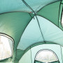 Campingtält för 5-6 vuxna med Lampkrokar 4,55 x 2,3 x 1,8 m Grön - Svart