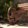 Trädgård Gungbänk med Vagnshjuls Armstöd 105 cm
