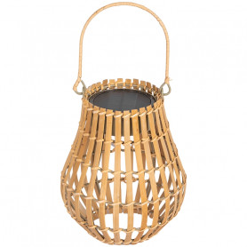 Solcellslampa Bambu Lykta Ø18,5 x 22 cm
