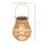 Solcellslampa Bambu Lykta Ø18,5 x 22 cm