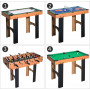 Multispelbord 4 in 1 Fotboll Hockey Biljard Bordtennis 87 x 43 x 73 cm