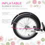 Sparkcykel - Skoter med Luftgummi Däck Rosa 5-12 år