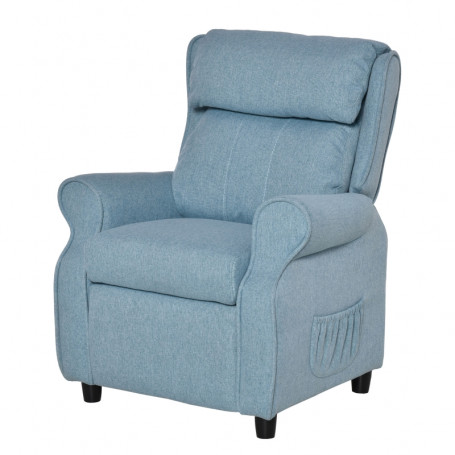 Relax Barnfåtölj Justerbar med Fotstöd 58 x 53 x 70 cm Blå