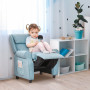 Relax Barnfåtölj Justerbar med Fotstöd 58 x 53 x 70 cm Blå