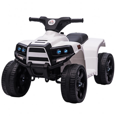 Elektrisk Mini-Fyrhjuling för Barn ATV med 2 Strålkastare Vit