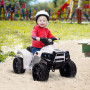 Elektrisk Mini-Fyrhjuling för Barn ATV med 2 Strålkastare Vit