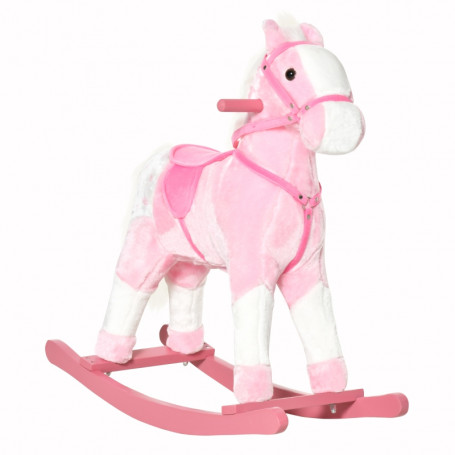 Gunghäst med Ljud 74 x 28 x 65 cm Rosa