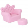 Barnfåtölj med Fotpall 58 x 40,5 x 49 cm Rosa