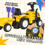Gåbil Traktor med Släp 91 x 29 x 44 cm Gul
