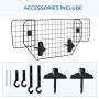 Bil Hundgaller Justerbar stövelbarriär Metal 90-120W x 40,5H cm