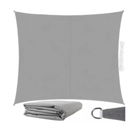 Solsegel 3x2m rektangel grå
