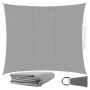 Solsegel 4x3m rektangel Grå