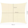 Solsegel 4x3 m - Beige