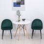 Matstol 2-pack Sammet Grön Skalformade Design 52 x 54 x 79 cm Grön