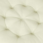 Rund Sittdyna 80×80×10 cm – Krämvit Polyester, För Utomhusmöbler