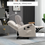 Massagefåtölj med Hopfällbart Bord och Fotstöd Beige