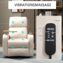 Massagefåtölj med Hopfällbart Bord och Fotstöd Beige