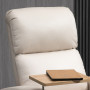 Massagefåtölj med Hopfällbart Bord och Fotstöd Beige