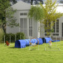 Hund Agility Träning Stor Set 7 delar med slalom, 2 tunnlar 2 häck,...