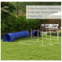 Hund Agility Träning Stor Set 7 delar med slalom, 2 tunnlar 2 häck, hopphinder