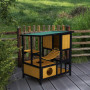 Ute Katthus med Aktivitetscenter 84,5 x 60 x 88 cm Furu, Gran
