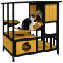 Ute Katthus med Aktivitetscenter 84,5 x 60 x 88 cm Furu, Gran