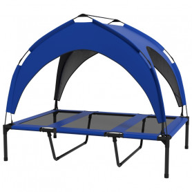 Utomhus Hundsäng Upphöjd Ram 30 kg, 106 x 76 x 94 cm Mörkblå