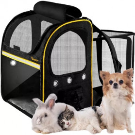 Katt & hund ryggsäck med ventilation & fickor 35×41,5×28 cm max 7 k...