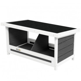 Värprede för Höns 2-fack Vit - Svart