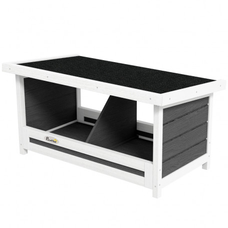 Värprede för Höns 2-fack Vit - Svart